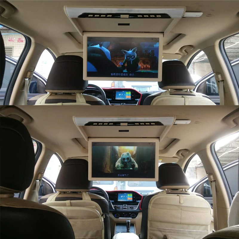 Establish Installation Willing 19 Inch Car Monitor 1080P HD LCD Screen Portable Multimedia Player Ceiling  Roof Mount Display Support FM Transmission/Mirror - AliExpress