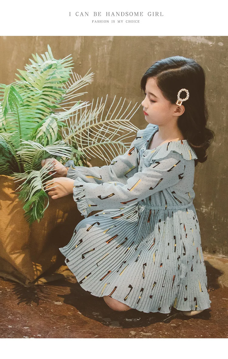 School Teenagers Big girls chiffon Dress Little girls Floral Dresses Spring 2020 kid clothes for 3 4 5 6 7 8 9 10 11 12 13 years (12)