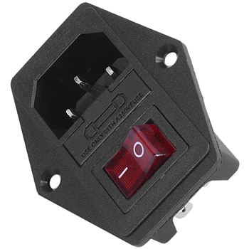 

New 3 Pin IEC320 C14 Inlet Module Plug Fuse Switch Male Power Socket 10A 250V