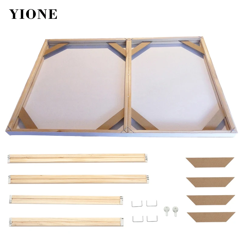 Natural Pine Wooden Painting Frame Photo Frame DIY Large Size Wood for Picture Poster Wall Canvas Painting Cadre