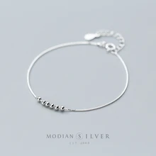 Modian-pulsera de plata de ley 2020 para mujer, cadena con abalorios sencillos, accesorios de joyería fina para fiesta, regalo, 925