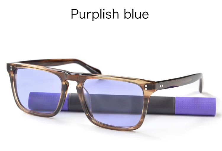 Модные мужские пурпурно-синие солнцезащитные очки, солнцезащитные очки Робера Дауни Железного человека, ацетатные солнцезащитные очки с полной оправой, поляризационные линзы