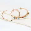 Lucky Eye Multi Color Star Turkish Evil Eye Bangle Bracelet Gold Color Copper Cuff Bangle for Women Girls Fashion Jewelry BE64 3