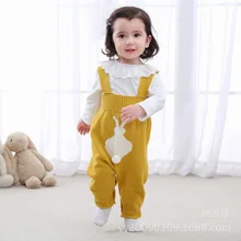 Детские комбинезоны на весну и осень, можно открыть файлы для детей 0-1-2 лет, для мужчин и женщин, детские вязаные брюки из чистого хлопка с двух сторон в Wea