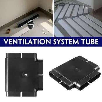 

PVC Tube Flat Fresh Air Pipe Ventilation System Environmental Protection Flat Tube Tee Fttings Connector 132*30mm High Quality