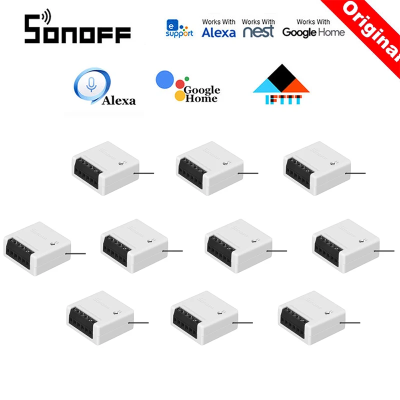 

30 Pcs SONOFF MINI Wifi DIY Smart Switch Two Way Wiring Home Automation Modules Compatible with eWelink Alexa amazon Google Home