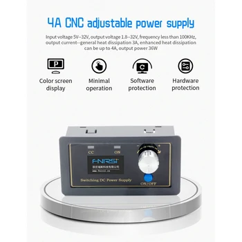 

CNC DC Automatic Boost/Buck Converter CC CV 0.5-30V 4A Power Module Adjustable Regulated power supply For Solar Battery Charging