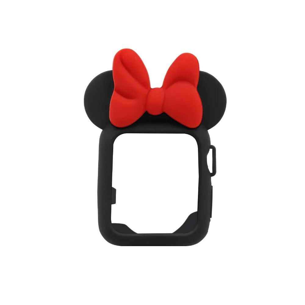 Чехол для apple watch, чехол, серия 4, 3, 2, 1, 38, 42 мм, 40, 44 мм, защитная лента, iWatch, силиконовый мультяшный дизайн для Минни, для детей