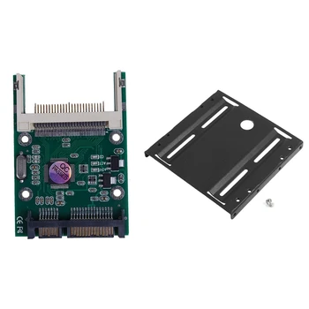 

1 Pcs Bootable Compact Flash Cf I Ii To 2.5 Inch Sata Converter Adapter & 1 Pcs Black Metal Adapter Bracket Holder