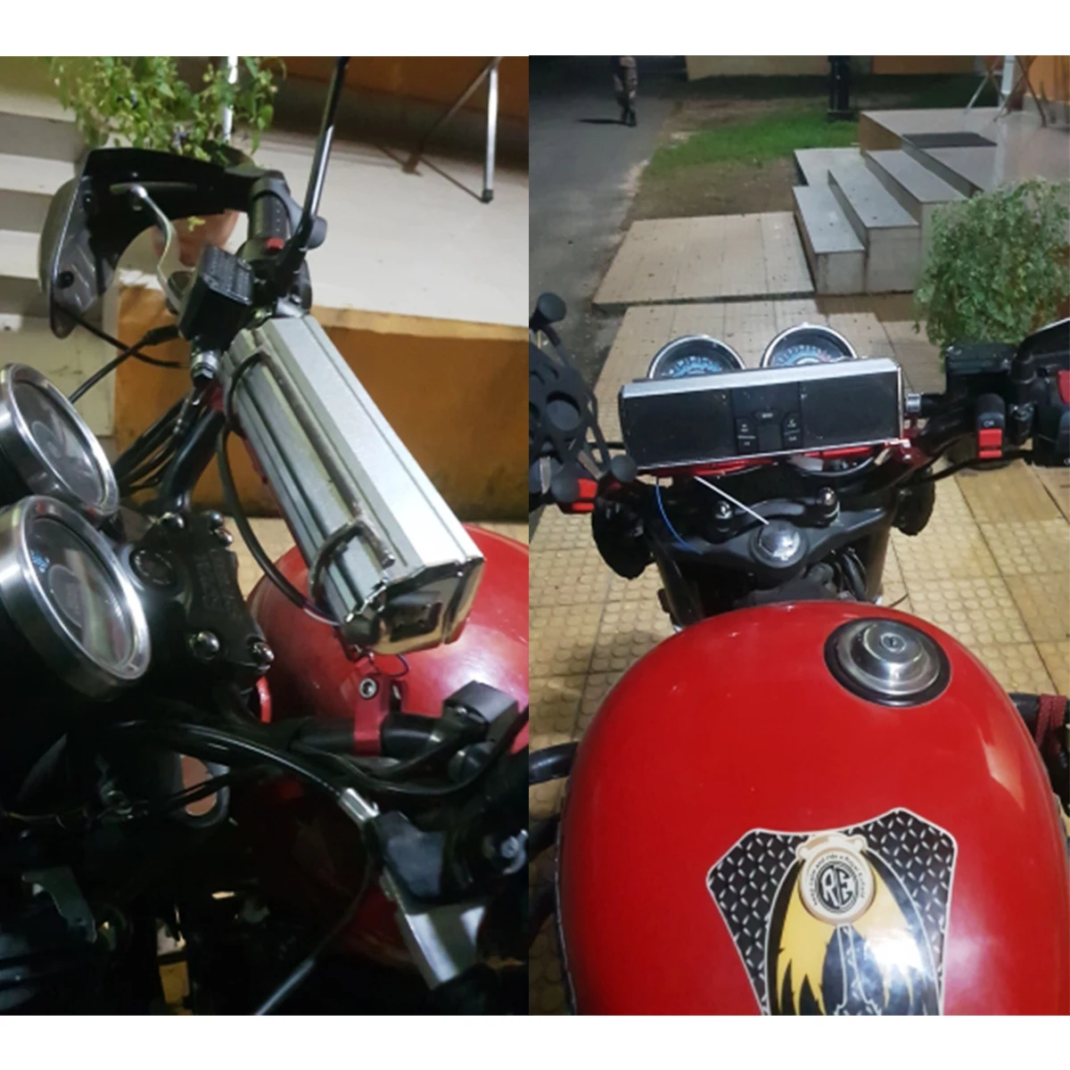 Мотоцикл аудио водонепроницаемый светодиодный дисплей приложение управление MP3/TF/USB FM Радио стерео колонки мотоцикл Bluetooth аудио звуковая система