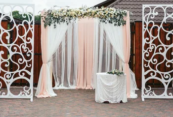 

Laeacco Curtain Flower Photography Backdrop For Wedding Party Marry Valentine's Day Photo Background Photo Studio Photophone