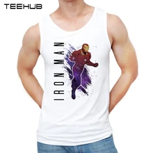 Teehub модное окрашенное железо мужской дизайн мужские майки смешной o-образным вырезом Повседневный жилет без рукавов Мужская футболка