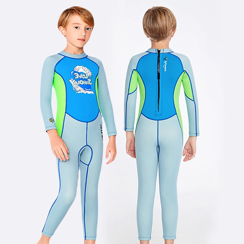

Children Swimsuit One Piece Beach Sun Protection Rash Guard Swimwear Boys With Sleeves Swimming Kids Surf Long Sleeve Swimsuit