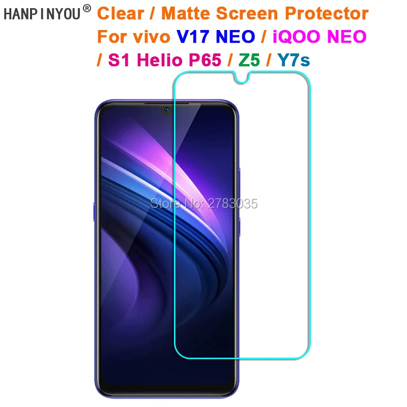 ДЛЯ vivo V17 NEO /iQOO /S1 P65 /Z5 / Y7s прозрачная глянцевая/Антибликовая матовая защитная