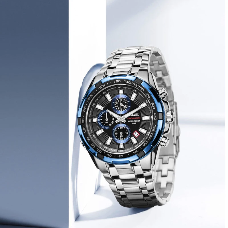 SMAEL часы мужские модные спортивные кварцевые часы мужские s часы лучший бренд класса люкс полностью стальные бизнес водонепроницаемые часы Relogio Masculino