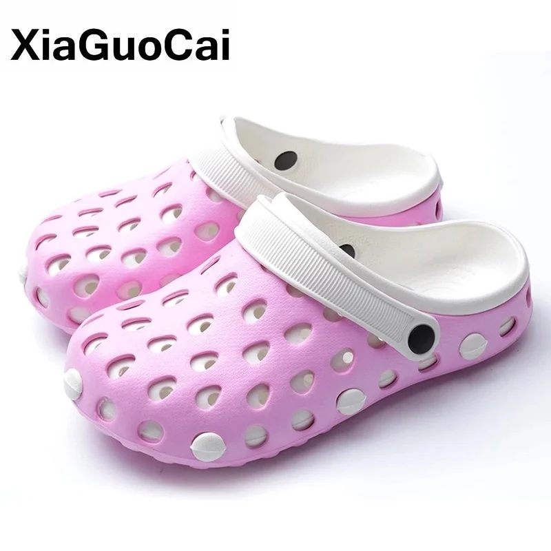 

Women Slippers Summer Clogs Woman Garden Shoes Lightweight Sandals Female Home Bathroom Slipper Beach Flip Flops Quick Dry Mules
