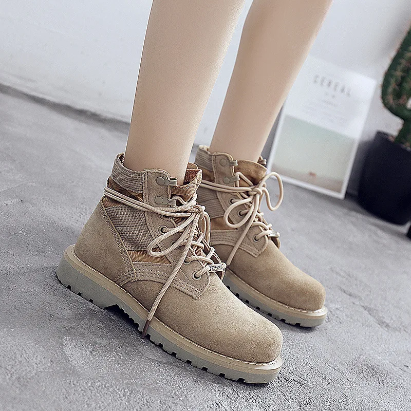 

2019 Autumn And Winter New Style Women's Boots Wolf Warriors Boots Women's Dull Polish Shoe Desert Boots Men's Work Shoes Martin