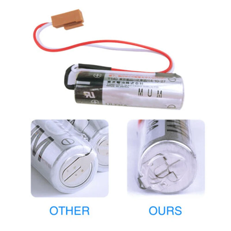 10 шт. оригинальная ER6V/3 6 V для Mitsubishi M70 M60 PLC батарея ER6VC119A ER6V119B 3 литиевая TOSHIBA