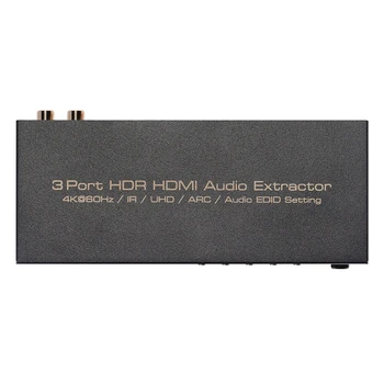 

3 in 1 Out HDMI Switch 4K Splitter o Converter 3 Port 8Bit YcbCR4:4:4 HDMI o Extractor Switcher EU Plug