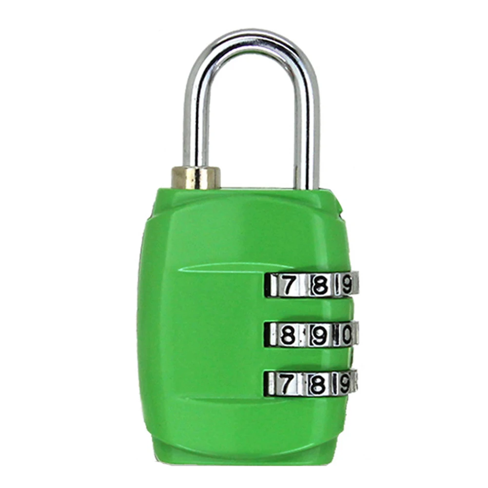 Resettable Combination For Luggage 3 Digital Mini Zinc Alloy Irregular Oval Multifunctional Backpack Travel Password Padlock