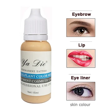 

1/2 Oz. Permanent Makeup Microblading Pigment Tattoo Ink Eyebrow Lips Lasting Color Body Tattoo Art (skin colour)tool