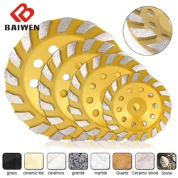 100 180mm copo segmento de diamante moagem disco de corte de roda para mármore concreto terrazzo polimento ferramentas abrasivas acessórios