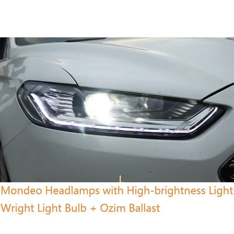 Внешний стиль Luces Para Авто Лампа Cob Led Drl дневные ходовые фары автомобильные огни в сборе 17 18 для Ford Mondeo - Цвет: MODEL R