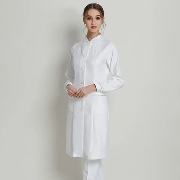 

White Nurse Dress Medical Scrub Uniform Hospital Nurses Dresses Infinity Xtreme Soft 4-way Stretch Dental Clinic SPA Uniforms
