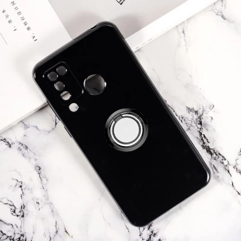 for Doogee N20 Pro  6.3" Back Ring Holder Bracket Phone Case Cover Phone TPU Soft Silicone Cases ON Doogee N20Pro