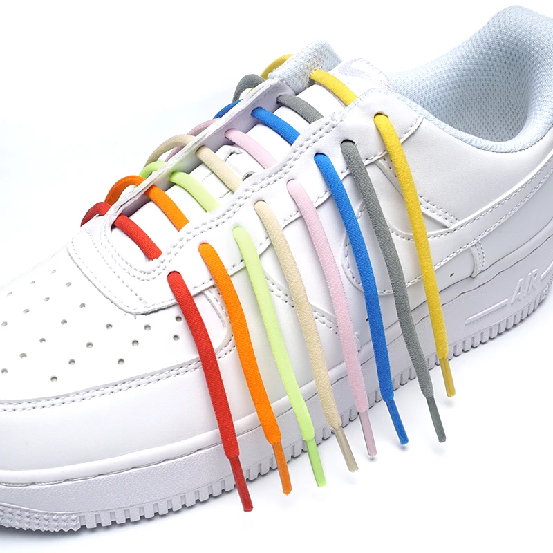 1Pair Elastic No Tie Shoelaces Semicircle Shoe Laces For Kids and Adult Sneakers Quick Lazy Metal Lock Laces Shoe Strings