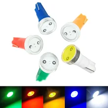 T5 1 Вт высокомощная подсветка приборной панели свет для чтения 1 светодиодный автомобильный индикатор светодиодный подсветка приборной панели Интерьер Свет 5 цветов