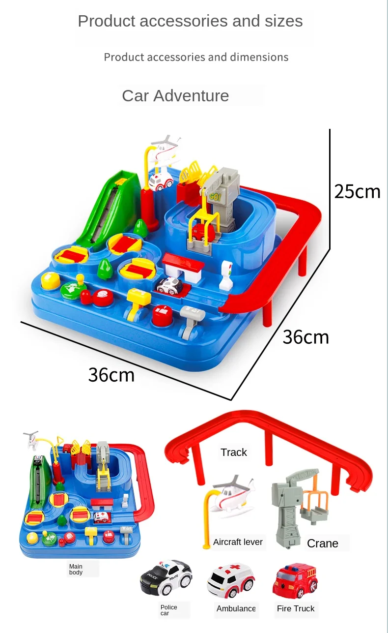 Детский трек автомобиль приключенческая игра транспорт портативный интерактивный Железнодорожный гоночный автомобиль сочетание Макарон цвет