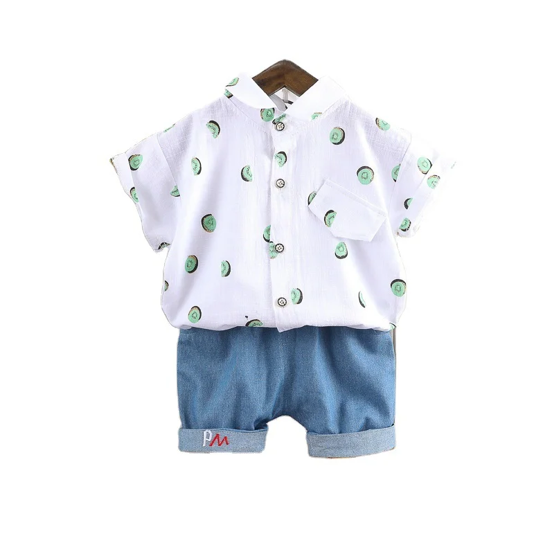 

New Infant Fashion Outfits Summer Baby Boys Clothes Children Cotton Shirt Shorts 2Pcs/set Toddler Casual Costume Kids Tracksuits