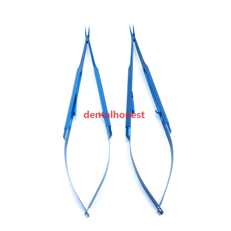 Titanium Curved/Straight Needle Holder Lock Ophthalmic Veterinary Surgical Instruments