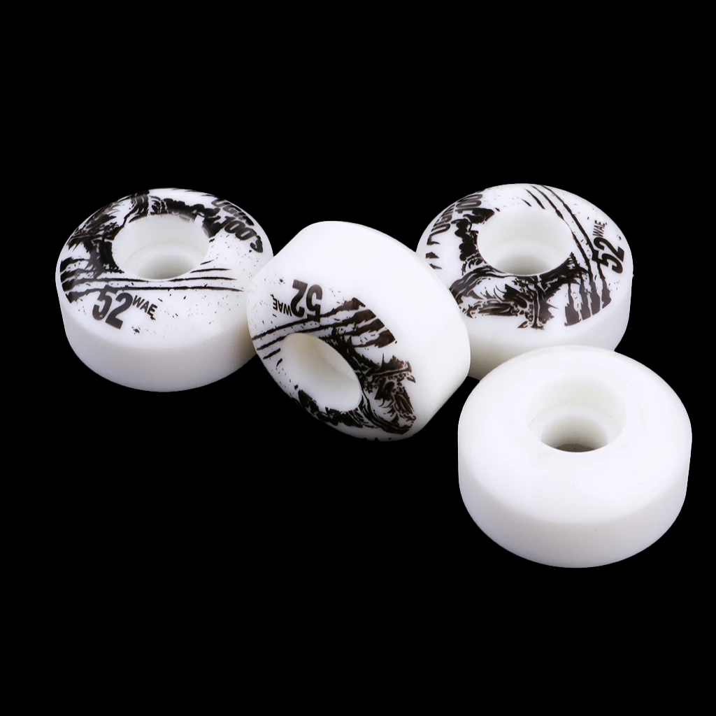 4Pcs 52mm 100A High Performance Skateboard Wheels Durable PU Skate Wheels 100A Super Smooth Skate Board Accessories