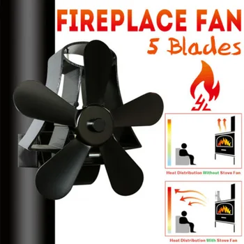 

Wood Burner Stove Fan Fireplace Fan Heat Distribution Eco Friendly Heat Powered