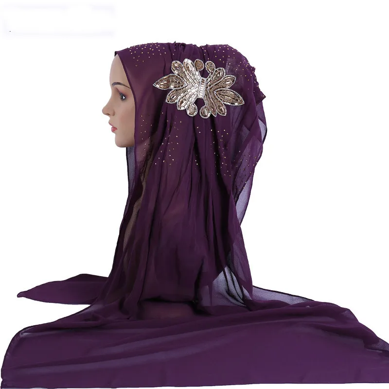 

Muslim Girls Hijab Islamic Headscarf Flower Scarf One Piece Amira Ramadan Middle East Full Cover Wrap Cover