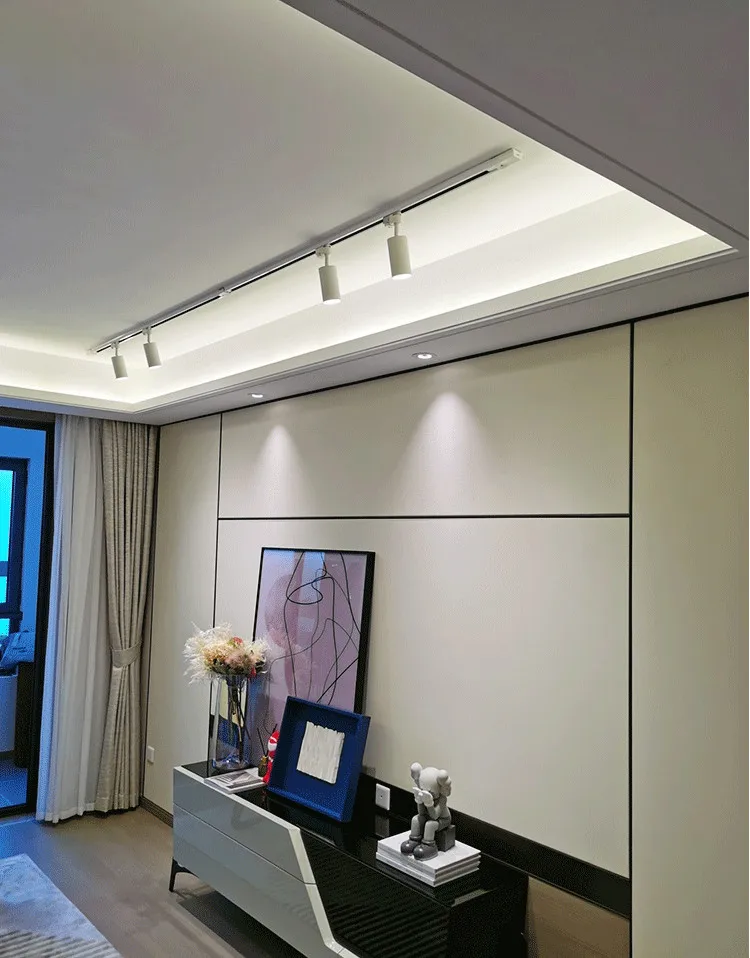 LED明装射灯客厅可调角度聚光灯电视背景墙照画灯家用吸顶轨道灯-淘宝网_14