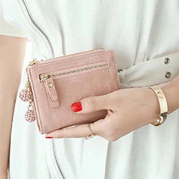 

Wallet Female Short Paragraph Small Fresh Folding New Korean Version Of The Cute Student Multifunctional Wallet Card Package