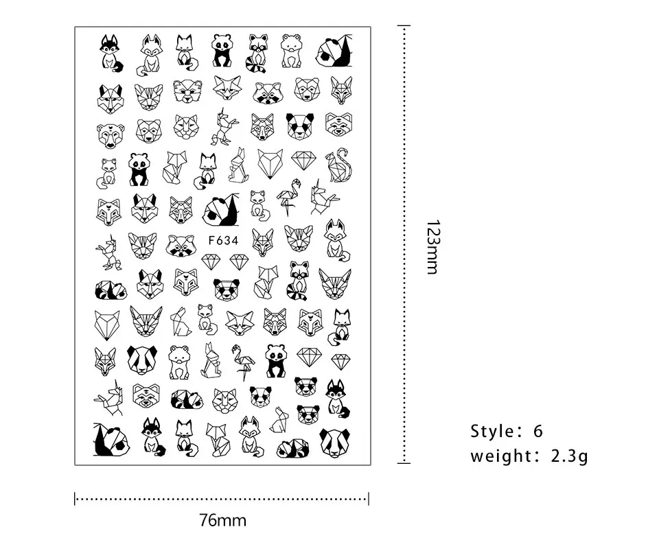 The New 3D Nail Sticker Cool English Letter stickers for nail Foil Love Heart Design Fashion Manicure Stickers