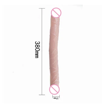 Sex U Shape Double Dildo Flexible Soft Jelly Vagina Anal Women Gay Lesbian Double Ended Dong Penis Artificial Penis Sex Toys 3