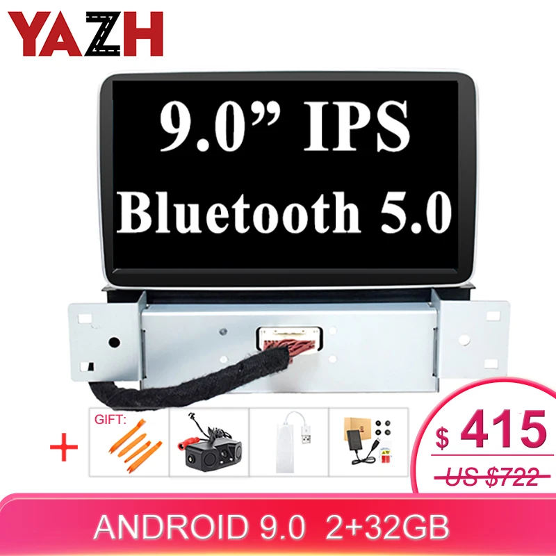 YAZH 1 Din Android 9 0 авто радио плеер для Focus 2019 2020 с 1024*600 IPS TFT ЖК-дисплей/Bluetooth 5
