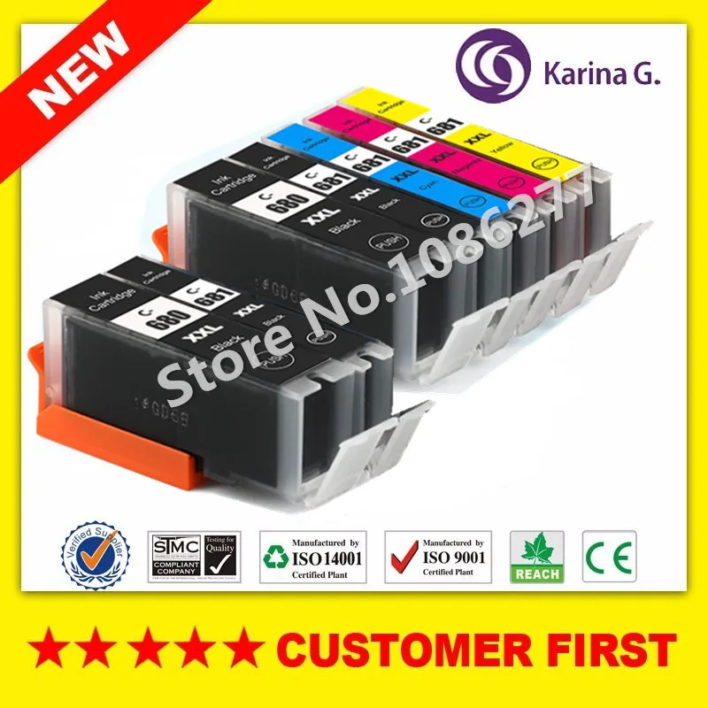 Совместимый с Canon PGI680 CLI681 PGI 680 чернильный картридж для PIXMA TR7560 TR8560 TS6160 TS8160 TS9160 и т.