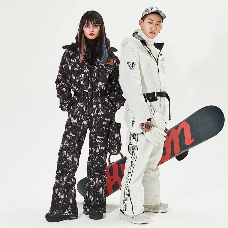 2022 tuta da neve impermeabile donna con cappuccio tute da sci monopezzo  donna outdoor uomo tuta da sci sport abbigliamento invernale  femminile|Skiing Jackets| - AliExpress