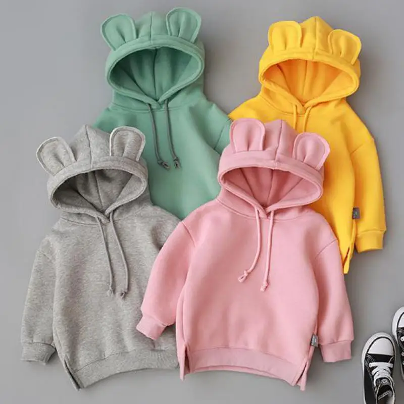 

Fashion Korean Version Boys Girls Clothes Sweater Spring Autumn Cartoon Image Hooded Baby Girls Sweatshirts Kids Babys Hoodies
