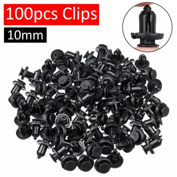 

100Pcs Car Door Trim Board Panel Retainer Moulding Clips 10mm Hole Push Rivets Auto Fastener Car Clips