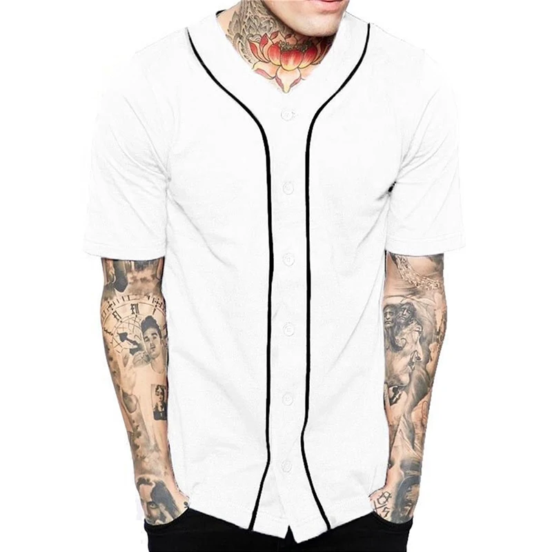 Однотонные мужские бейсбольные футболки, летние модные футболки с коротким рукавом, повседневные уличные модные стильные бейсбольные футболки
