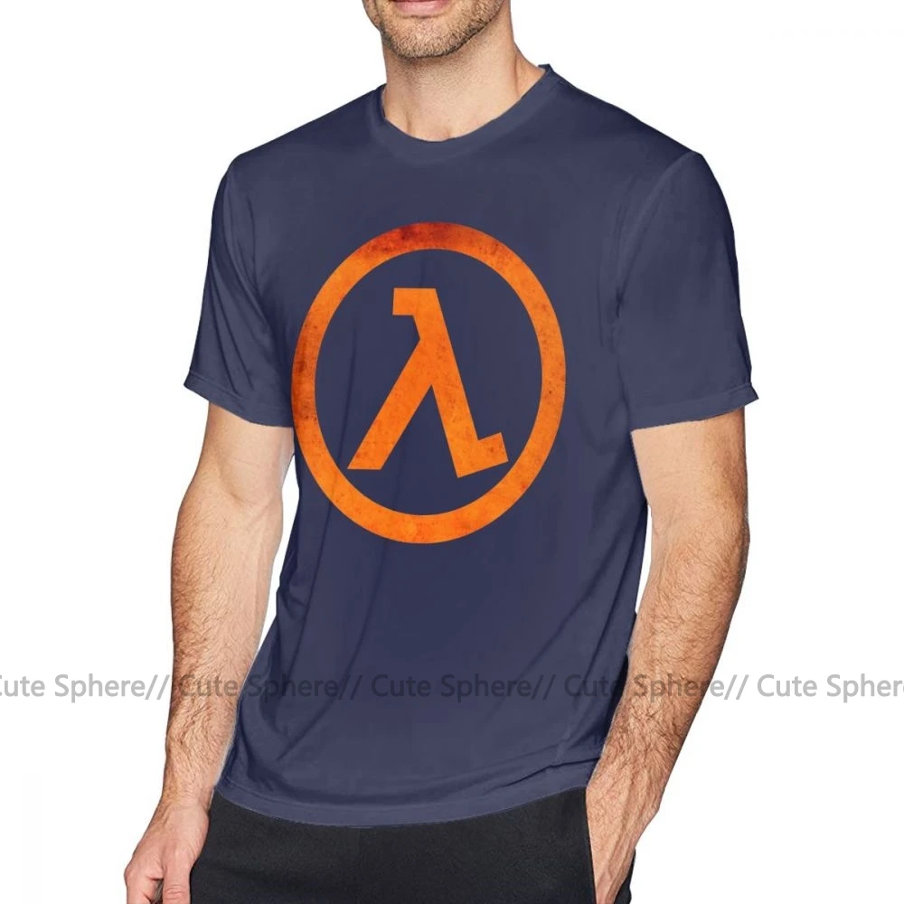 Футболка Half Life GEEK Half Life, футболка с логотипом ржавчины, Мужская футболка 6xl, 100 хлопок, забавная Повседневная футболка с короткими рукавами и принтом - Цвет: Navy Blue