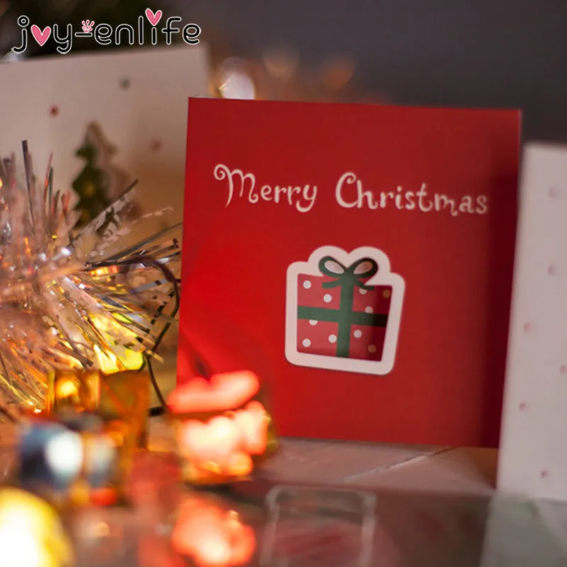 12 шт. веселые рождественские мини поздравительные открытки Детские новогодние подарочные открытки Natal Navidad рождественские украшения открытки