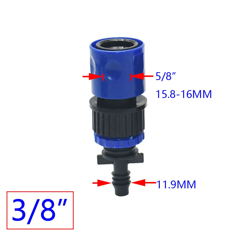 Barbed 1/4 3/8 1/2 3/4 1inch hose Quick connector 4/7mm 8/11mm 16mm 20mm 25mm water hose connector tap 1pcs